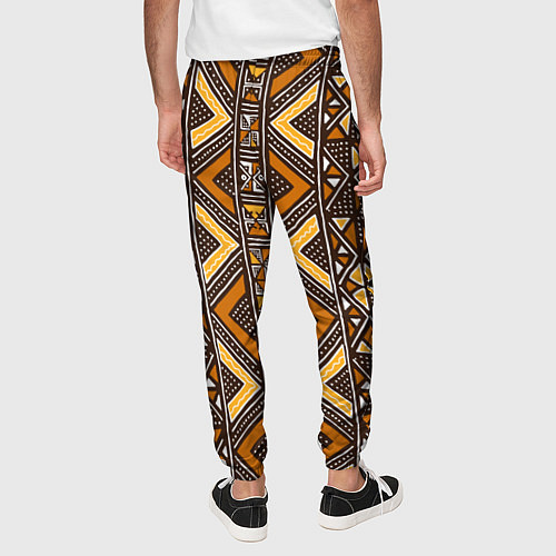 Мужские брюки Мавританский африканский орнамент / 3D-принт – фото 4