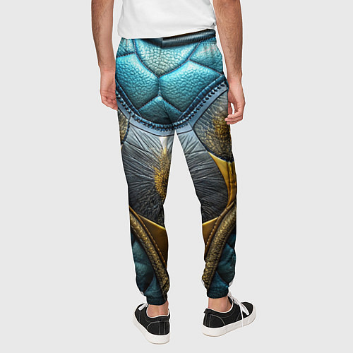 Мужские брюки Объемный футуристический текстурный костюм из кожи / 3D-принт – фото 4