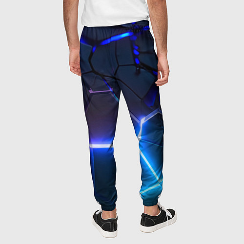 Мужские брюки Микс из разломленных плит и неоновое свечения / 3D-принт – фото 4