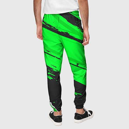 Мужские брюки SsangYong sport green / 3D-принт – фото 4