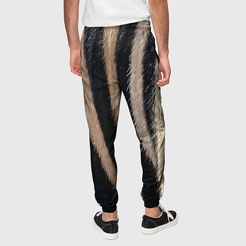 Мужские брюки Мех зебры / 3D-принт – фото 4