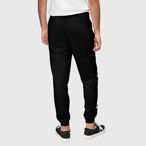 Мужские брюки SAAB logo white / 3D-принт – фото 4