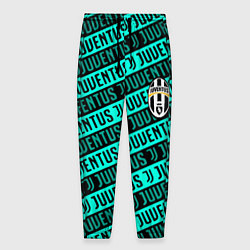 Брюки на резинке мужские Juventus pattern logo steel, цвет: 3D-принт