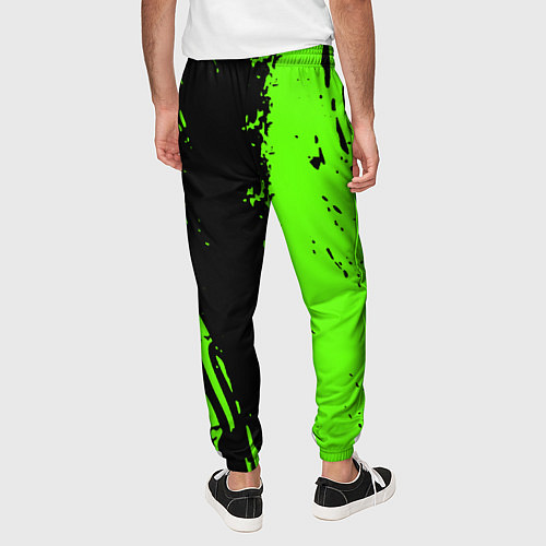 Мужские брюки Fortnite зёленая краска логотипы / 3D-принт – фото 4