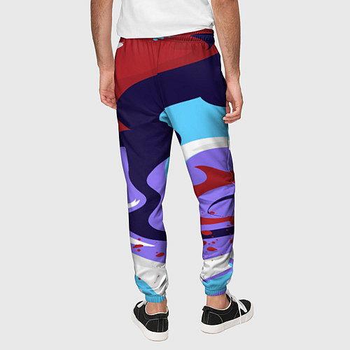 Мужские брюки Клякса абстракция / 3D-принт – фото 4