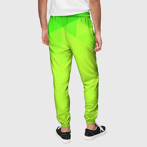 Мужские брюки Кислотная геометрия лайм / 3D-принт – фото 4