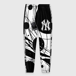 Брюки на резинке мужские New York Yankees baseball team - abstraction, цвет: 3D-принт