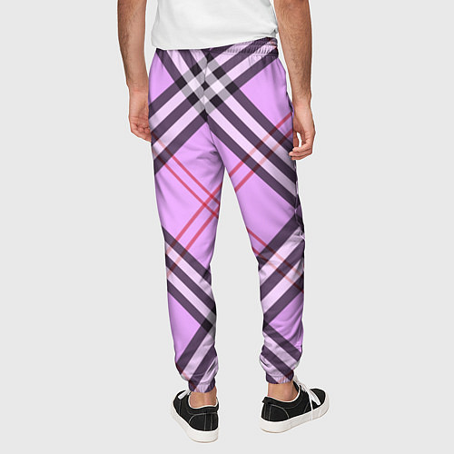 Мужские брюки Стильная клетка - крупно / 3D-принт – фото 4