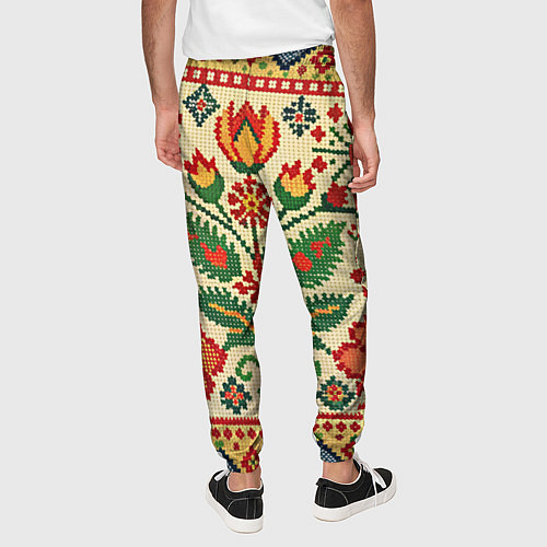 Мужские брюки Славянский узор и орнамент / 3D-принт – фото 4