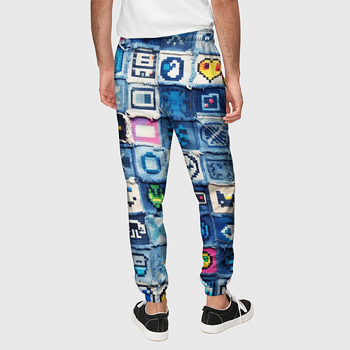 Мужские брюки Пиксельный пэчворк / 3D-принт – фото 4