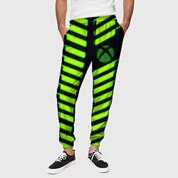 Брюки на резинке мужские Xbox green line, цвет: 3D-принт — фото 2