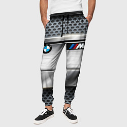 Брюки на резинке мужские BMW metal texture, цвет: 3D-принт — фото 2