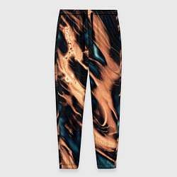 Мужские брюки Абстракция тёмный бирюзово-медный