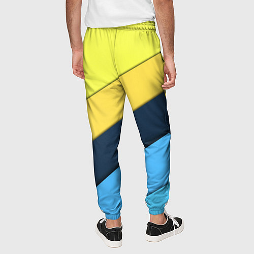 Мужские брюки Геометрия полосы спорт / 3D-принт – фото 4