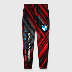 Брюки на резинке мужские BMW geometry stripes red, цвет: 3D-принт