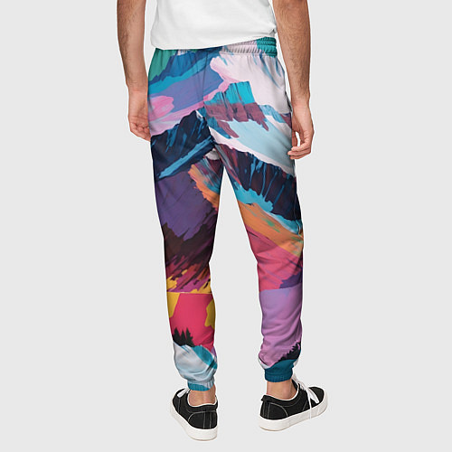 Мужские брюки Горы краски / 3D-принт – фото 4