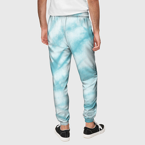 Мужские брюки Голубой тай дай / 3D-принт – фото 4