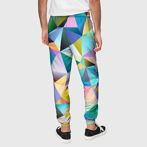 Мужские брюки Полигональная текстура / 3D-принт – фото 4