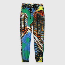 Брюки на резинке мужские Улица проспект городской, цвет: 3D-принт