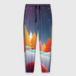 Мужские брюки Яркие новогодние елки