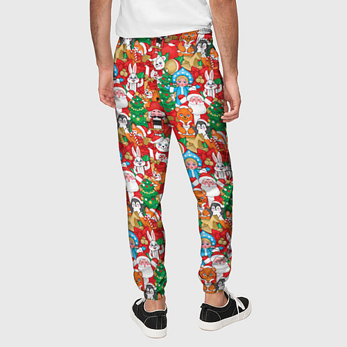 Мужские брюки Новогодние игрушки / 3D-принт – фото 4