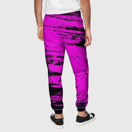 Мужские брюки Arctic Monkeys - Розовые разводы / 3D-принт – фото 4