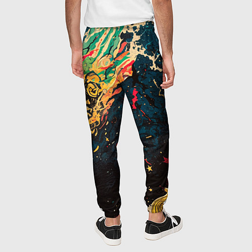 Мужские брюки Абстракция ктулху - нейросеть / 3D-принт – фото 4