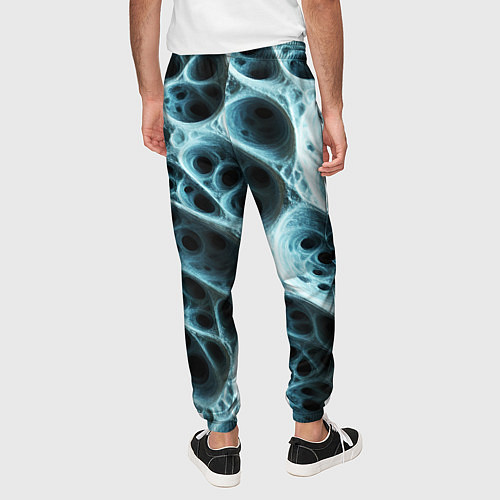 Мужские брюки Белая пористая структура / 3D-принт – фото 4