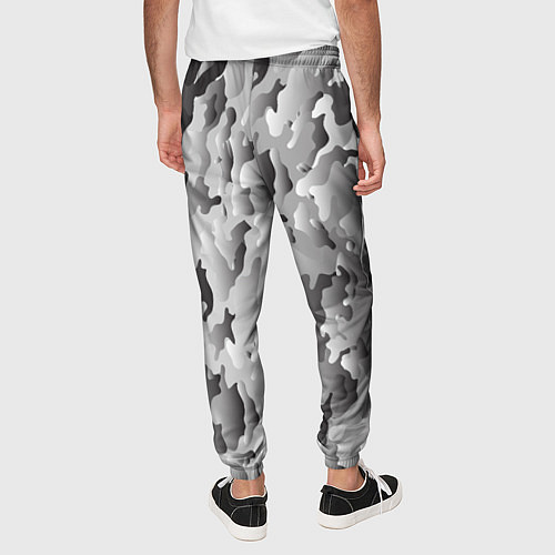 Мужские брюки Монохромный камуфляж / 3D-принт – фото 4