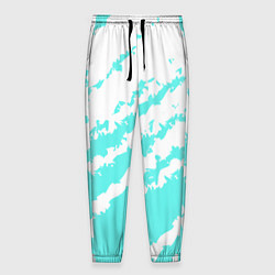Брюки на резинке мужские The color is light blue and white, цвет: 3D-принт