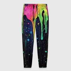 Мужские брюки Разноцветные потеки краски
