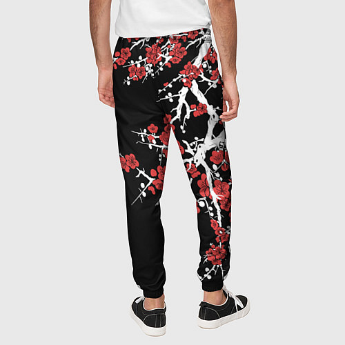Мужские брюки Корпус бойни демонов - цветущая сакура / 3D-принт – фото 4