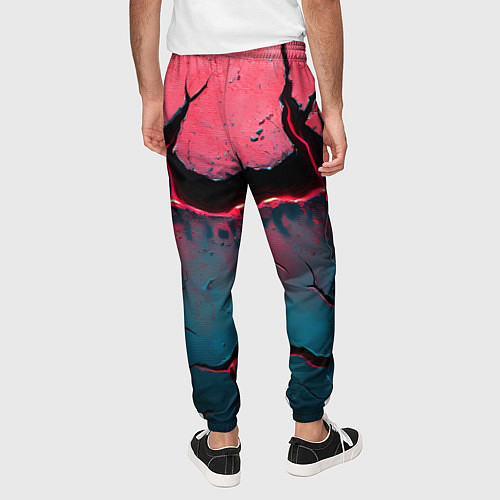 Мужские брюки Объемные разломы текстура / 3D-принт – фото 4