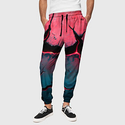 Брюки на резинке мужские Объемные разломы текстура, цвет: 3D-принт — фото 2