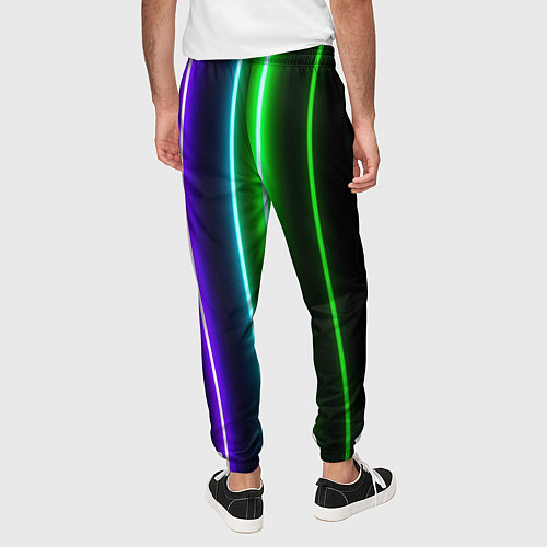 Мужские брюки Neon lines / 3D-принт – фото 4