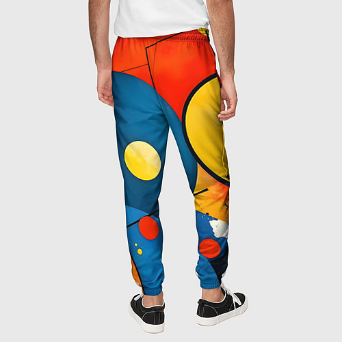 Мужские брюки Динамичный красочный паттерн / 3D-принт – фото 4