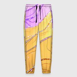 Мужские брюки Фиолетово-золотая текстура с блестяшками