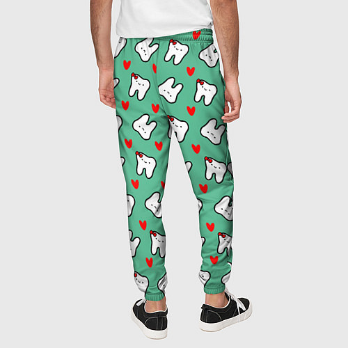 Мужские брюки Довольные зубы / 3D-принт – фото 4