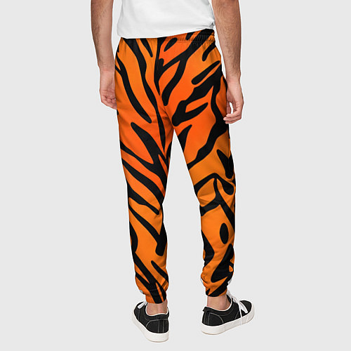 Мужские брюки Тигровый огненный паттерн / 3D-принт – фото 4