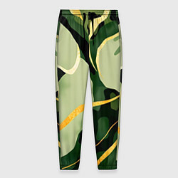 Мужские брюки Зеленый природный паттерн