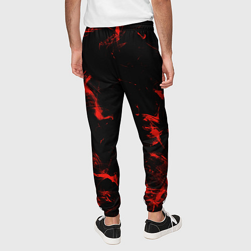 Мужские брюки Color red black / 3D-принт – фото 4