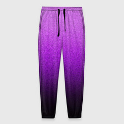 Брюки на резинке мужские Магический градиент крошка чёрно-фиолетовый, цвет: 3D-принт