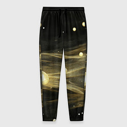 Мужские брюки Золотистый свет на черной текстуре