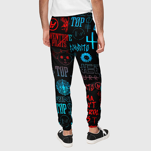 Мужские брюки Twenty one pilots rock pattern / 3D-принт – фото 4