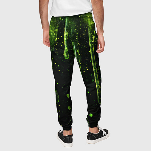 Мужские брюки Зеленая объемная слизь / 3D-принт – фото 4
