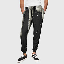 Брюки на резинке мужские Белая слизь текстура, цвет: 3D-принт — фото 2