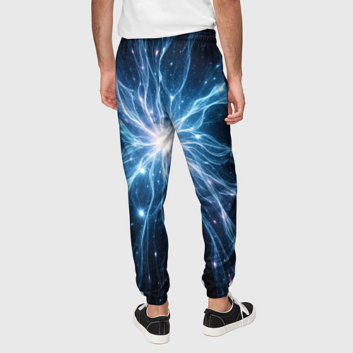Мужские брюки Всплеск света и звезды - космическая абстракция / 3D-принт – фото 4