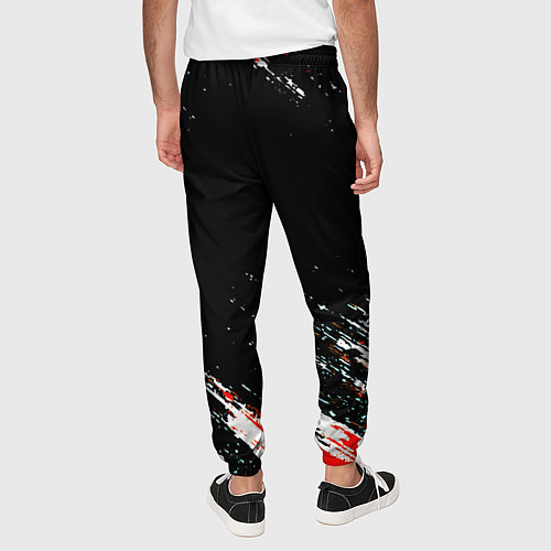 Мужские брюки Манчестер краски штрихи / 3D-принт – фото 4