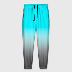Брюки на резинке мужские Серо-голубой светлый градиент, цвет: 3D-принт