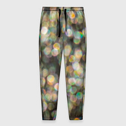 Брюки на резинке мужские Мерцающие ночные огни боке эффект, цвет: 3D-принт
